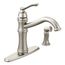 Belfield Spot Resist Stainless 1 Handle Kitchen Faucet, w/ Side Spray, 7245SRS