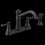 Belfield Matte Black 2 Handle Kitchen Faucet, 7255BL