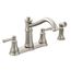 Belfield Spot Resist Stainless 2 Handle Kitchen Faucet, w/ Side Spray, 7255SRS