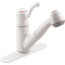 Colonnade Single Handle Ivory Kitchen Faucet with Pullout Spout