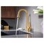 Sleek Brushed Gold 1 Handle Pulldown Bar Faucet, 7664BG