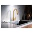 Sleek Brushed Gold 1 Handle Pulldown Kitchen Faucet, 7864EVBG