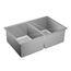 31" X 20" Stainless Steel 16 Gauge Equal Double Bowl Sink, Undermount, G16200