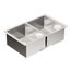 29" X 18" Stainless Steel 18 Gauge Double Equal Bowl Sink, G18288
