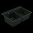 33" X 22" Granite Double Bowl Equal Dual Mount Sink, GGB3028B