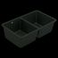 33" X 18.5" X 9.5 Granite Double Bowl Sink, GGB4012B