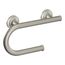 Brushed Nickel 8" Grab Bar w/ Toilet Paper Holder