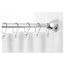 57-60" Curved Shower Rod w/ Magnetix Chrome Tension Or Permanent Mount, MDN2170CH