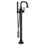 Colinet Matte Black 1 Handle Tub Filler Includes Hand Shower, S44507BL