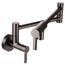 Modern Pot Filler Black Stainless 2 Handle Kitchen Faucet, S665BLS