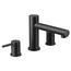 Align Matte Black 2 Handle Roman Tub Faucet, T393BL