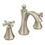 Wynford Brushed Nickel 2 Handle Bathroom Faucet, Widespread, Cross Handle, T4524BN