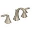 Voss Brushed Nickel 2 Handle Bathroom Faucet, Widespread, T6905BN