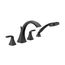 Voss 2 Handle Roman Tub Faucet Includes Hand Shower (Matte Black), T694BL