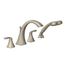 Voss Brushed Nickel 2 Handle Roman Tub Faucet Includes Hand Shower, T694BN