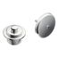 Chrome Push-n-lock Tub Drain Kit With 1-1/2" Threads, T90331