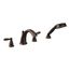 Brantford Oil Rubbed Bronze 2 Handle Roman Tub Faucet Includes Hand Shower, T924ORB