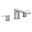 Rizon Chrome 2 Handle Roman Tub Faucet, T935