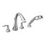 Eva Chrome 2 Handle Roman Tub Faucet Includes Hand Shower, T944