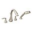 Eva Brushed Nickel 2 Handle Roman Tub Faucet Includes Hand Shower, T944BN