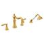Weymouth Brushed Gold 2 Handle Roman Tub Faucet Includes Hand Shower, TS21104BG