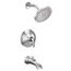 Doux Chrome Posi-temp Tub And Rainshower Trim, 2.5 Gpm, TS2203
