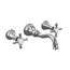 Weymouth Chrome 2 Handle Wall Mount Bathroom Faucet, TS42112