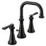 Colinet Matte Black 2 Handle Bathroom Faucet, Widespread, TS44102BL