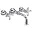 Colinet Chrome 2 Handle Wall Mount Bathroom Faucet, Cross Handles, TS44105