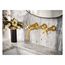 Colinet Brushed Gold 2 Handle Wall Mount Bathroom Faucet, Cross Handles, TS44105BG
