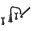 Colinet Matte Black 2 Handle Roman Tub Faucet, TS44506BL