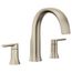 Doux Brushed Nickel 2 Handle Roman Tub Faucet, 8.4" Spout Reach, TS983BN