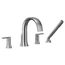 Doux Chrome 2 Handle Roman Tub Faucet, 8.4" Spout Reach, 1.75 Gpm, TS984
