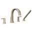 Doux Brushed Nickel 2 Handle Roman Tub Faucet, 8.4" Spout Reach, 1.75 Gpm, TS984BN