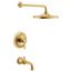 Colinet Brushed Gold M-core 3-series Tub And Rainshower Trim, 2.5 Gpm, UTS344303BG