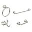 Wellton Spot Resist Brushed Nickel Pivoting Paper Holder, Towel Bar, Double Robe Hook, Towel Ring, Y1394BN