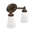 Eva Oil Rubbed Bronze 2 Globe Bath Light, YB2862ORB