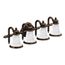 Waterhill Oil Rubbed Bronze 4 Globe Bath Light, YB9864ORB