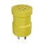 Woodhead 20A 125V Single Outlet Adapter (NEMA L5-20P to NEMA 5-15R), 1740
