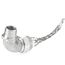 Woodhead 1/2" NPT, 3-7/8" OAL, Iron & Zinc-Plated Steel Liquidtight Elbow Strain Relief Cord Grip, 36400