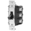 3P, 3-Phase, Black Manual Motor Short Toggle Switch, 30A (600V)