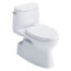 Carlyle II 1.28 GPF Skirted One-Piece Elongated Toilet w/ CEFIONTECT Ceramic Glaze, SoftClose Seat & Tornado Flush (Cotton White)