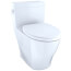 Legato 1.28 GPF Skirted One-Piece Elongated Toilet w/ CEFIONTECT Ceramic Glaze, SoftClose Seat, & Tornado Flush (Cotton White)