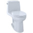 Eco Ultramax 1.28 GPF One-Piece Elongated Toilet w/ CEFIONTECT Ceramic Glaze, SoftClose Seat, & E-MAX Flush System (Left Trip Lever) (Cotton White)