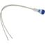 24V Blue Round Lens Indicating Light w/ Wire Leads, 104107