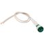 220V Green Round Lens Indicating Light w/ Wire Leads, 104109