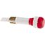 12V Red Round Lens Indicating Light w/ Blade Terminals, 114880