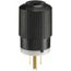 15A 125V NEMA 5-15P Heavy-Duty Straight Plug, Black, BRY5266NP