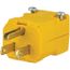 15A 125V NEMA 5-15P Industrial-Grade Valise Straight Plug, Yellow, BRY5965Y