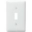 1-Gang Toggle Switch Wall Plate, White, P1W